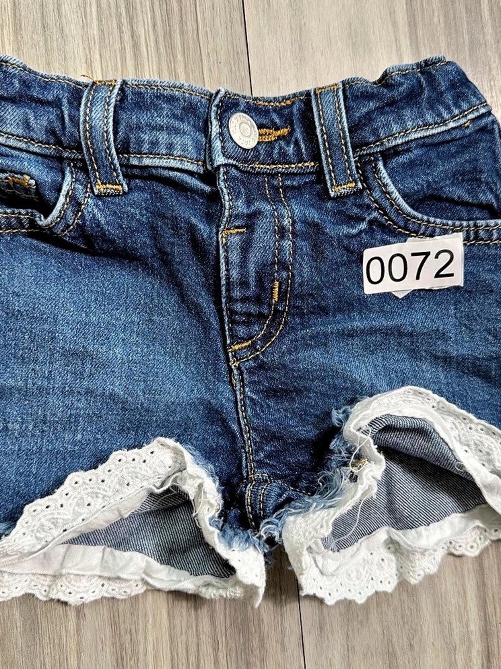 Cat & Jack Girls' Denim Shorts with Lace Trim Size 3T